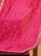 Deep Pink Embroidered Safa And Dupatta Set